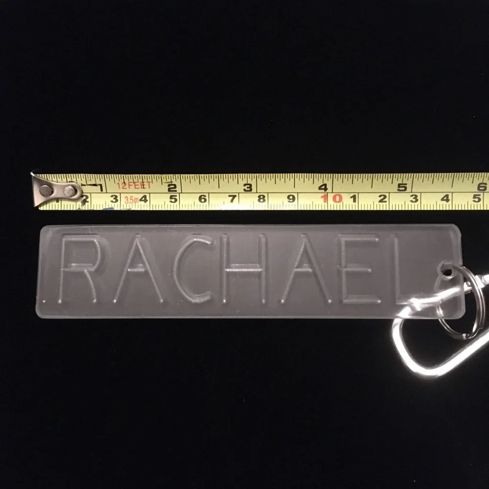 RACHAEL Thick Plastic Keychain
